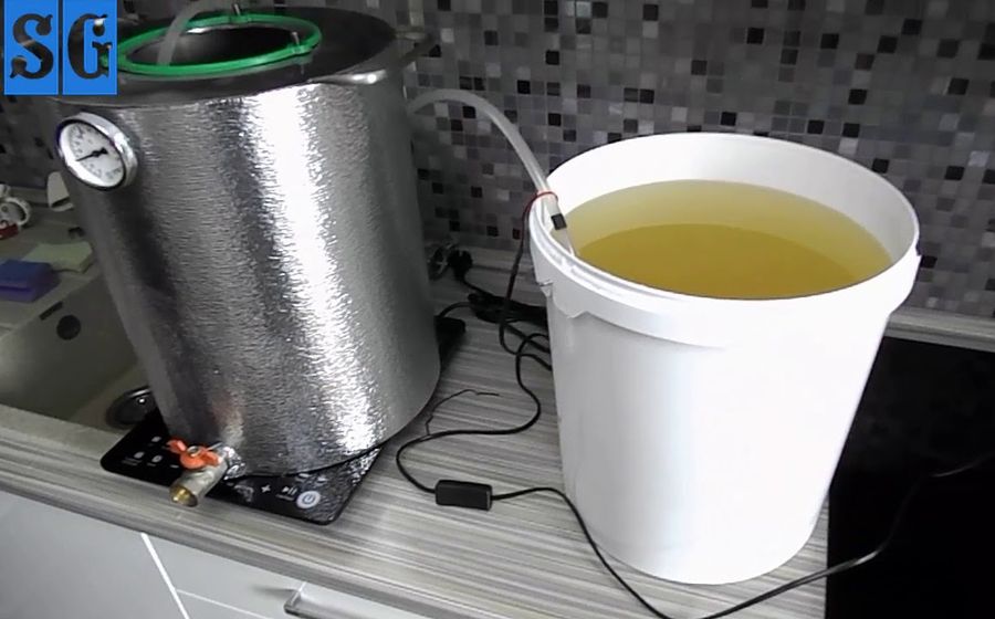 Слив барды из куба